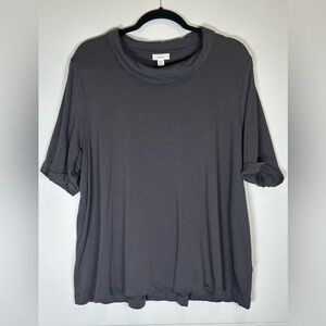 Pure Jill Slate Gray Women's Short Sleeve Top. Size 2X